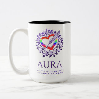 AURA rainbow and purple Two-Tone Coffee Mug