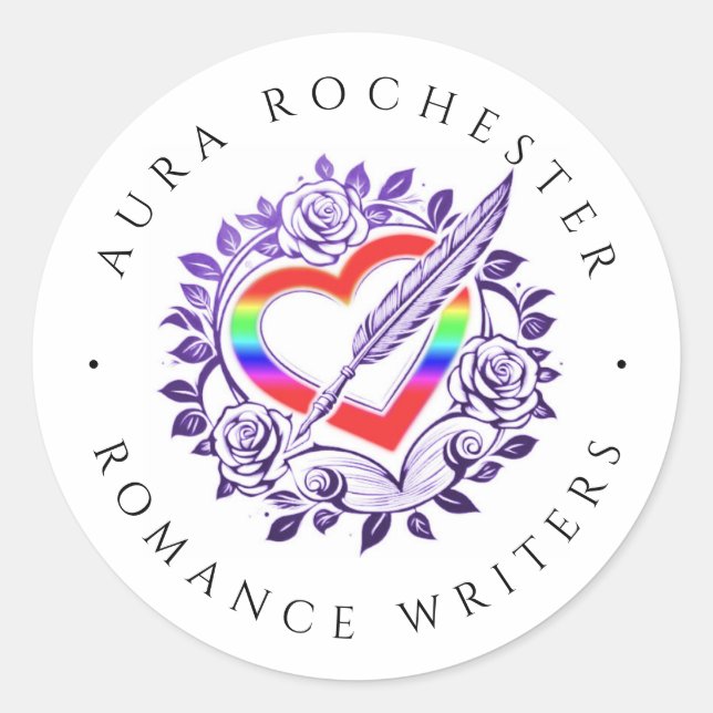 AURA Rochester Rainbow Heart Sticker (Front)