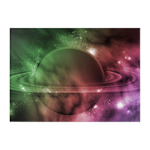 Aura Saturn Acrylic Print