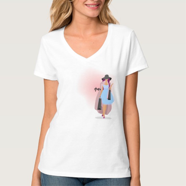 Aura Vibe girl T-shirt (Front)