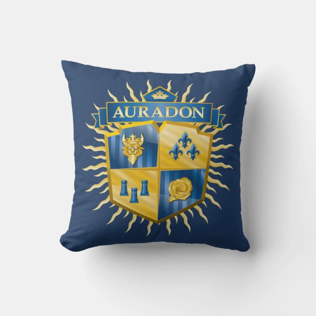 Auradon Crest Throw Pillow (Front)