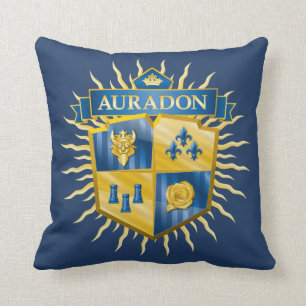 Auradon Crest Throw Pillow