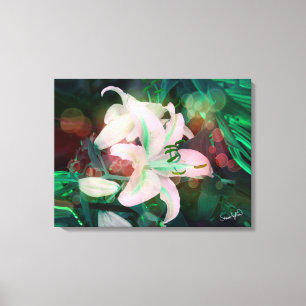 Auras Dancing with the Lilies Canvas Print