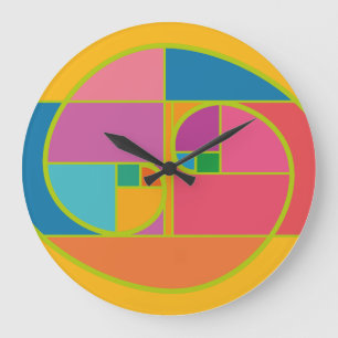 AUREA MATEMATICA ARTISTICA BY MASANSER PIXELAT LARGE CLOCK