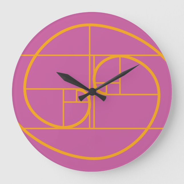 AUREA MATEMATICA ARTISTICA BY MASANSER PIXELAT LARGE CLOCK (Front)