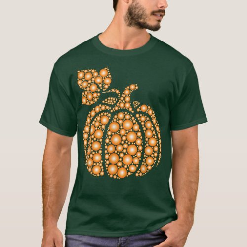 Aureate Fall Autumn Polka Dot Pumpkin Internationa T_Shirt