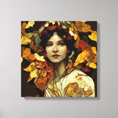 Aurelia Autumn Portrait  Canvas Print