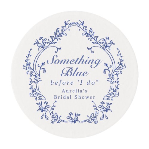 AURELIA Chinoiserie Something Blue Bridal Shower Edible Frosting Rounds