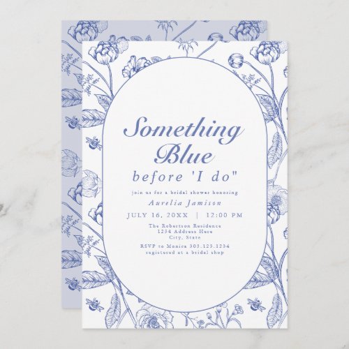 AURELIA Chinoiserie Something Blue Bridal Shower Invitation