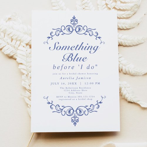 AURELIA Chinoiserie Something Blue Bridal Shower Invitation