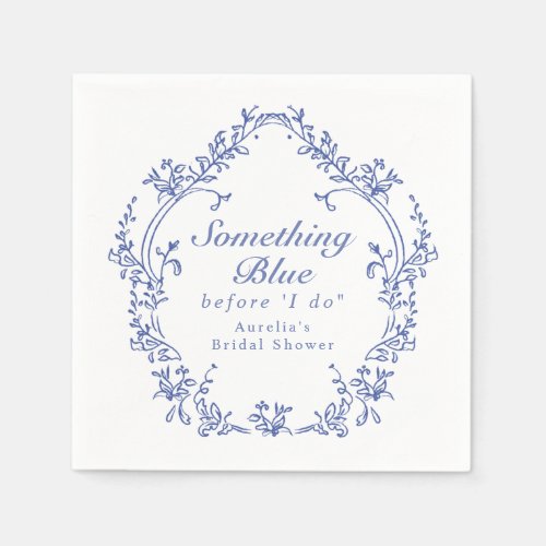 AURELIA Chinoiserie Something Blue Bridal Shower Napkins