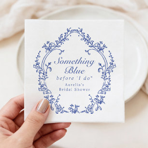 AURELIA Chinoiserie Something Blue Bridal Shower Napkins