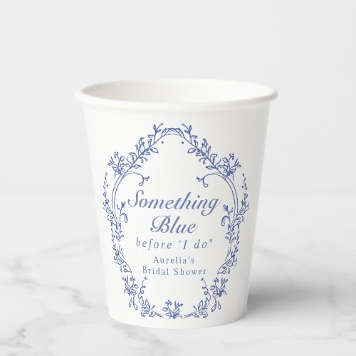 AURELIA Chinoiserie Something Blue Bridal Shower Paper Cups