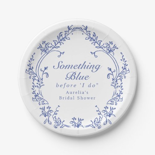 AURELIA Chinoiserie Something Blue Bridal Shower Paper Plates