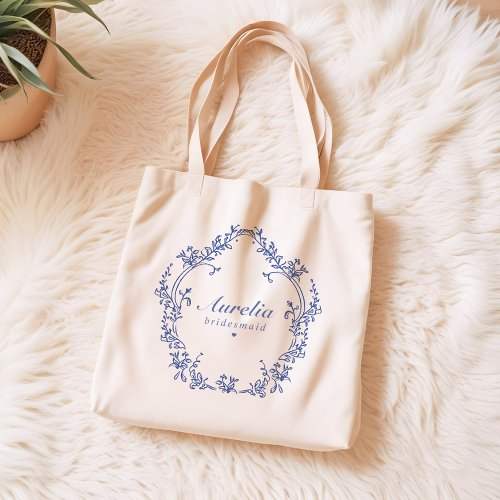 AURELIA Chinoiserie Something Blue Bridesmaid Tote Bag