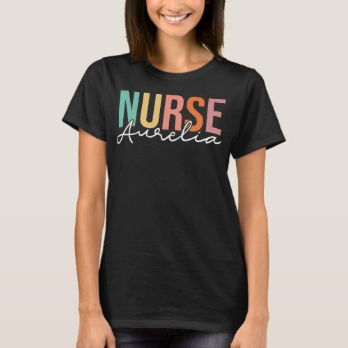 Aurelia Medical Stethoscope Doctor Nurse Custom T_Shirt