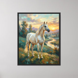 Aurelion — Majestic Horse Fine Art Oil Painting Canvas Print