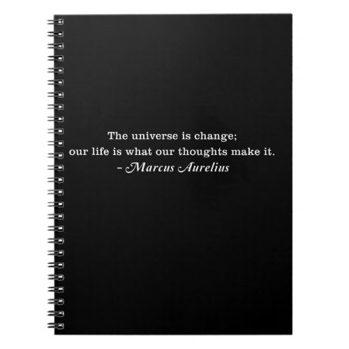 Aurelius Universe Is Change Quote Notebook