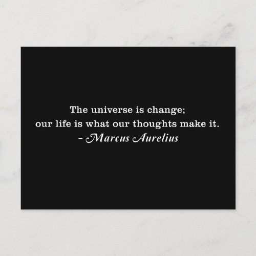 Aurelius Universe Is Change Quote Postcard
