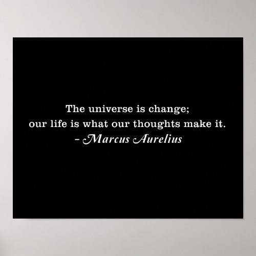 Aurelius Universe Is Change Quote Poster