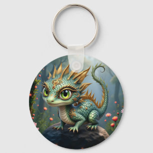 Auren – Little Emerald Forest Dragon  Keychain