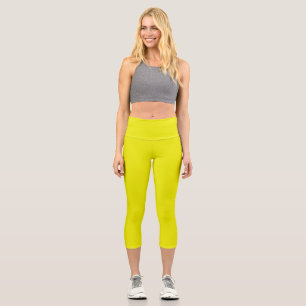 Aureolin (solid color) capri leggings