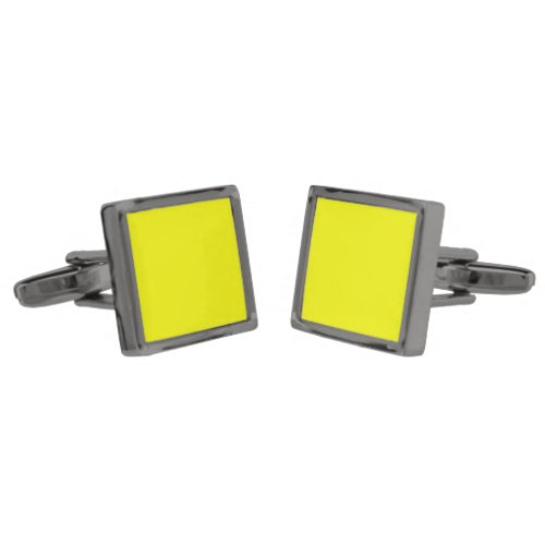 Aureolin solid color  cufflinks