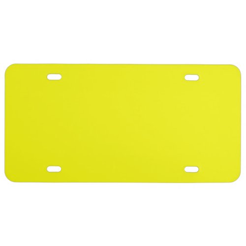 Aureolin solid color  license plate