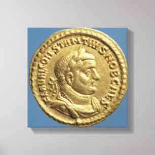 Aureus  of Constantius I  Caesar  Augustus Canvas Print