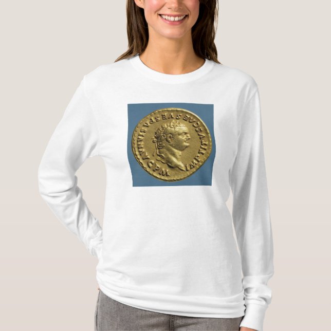Aureus  of Nero  wearing a laurel wreath T-Shirt (Front)