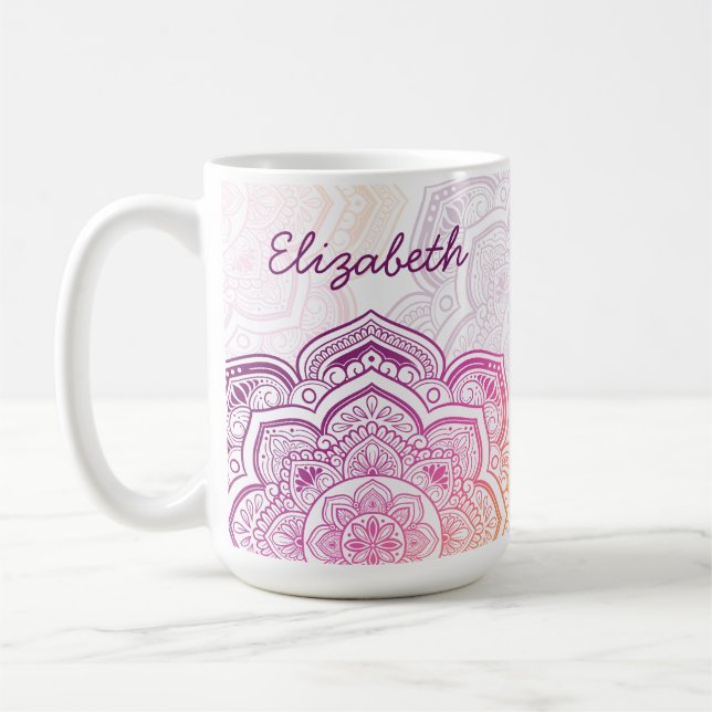 Auri Mandala 15 oz. Personalized Mug (Left)