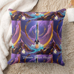 "Auric Launch Sequence" Throw Pillow