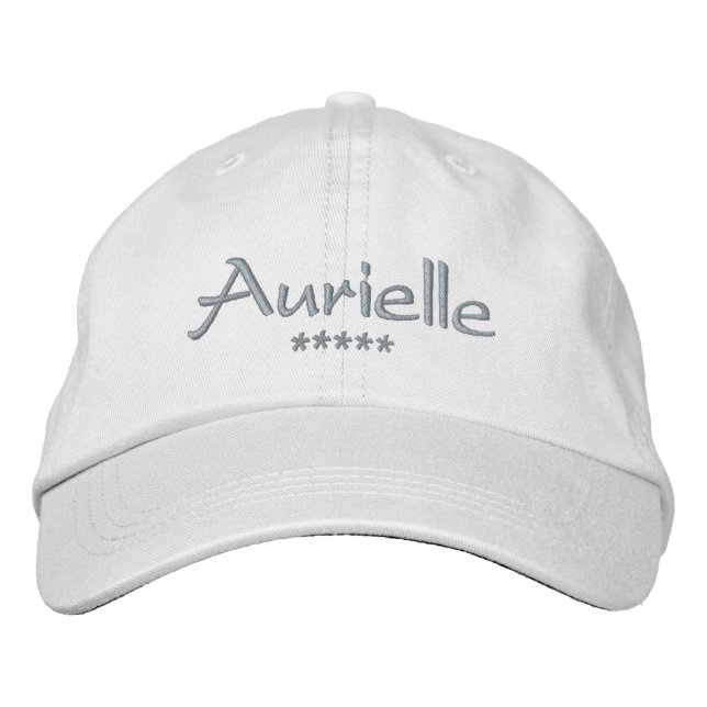 Aurielle Name Embroidered Baseball Cap (Front)
