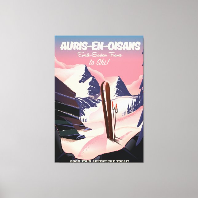 AURIS-EN-OISANS France ski poster Canvas Print (Front)