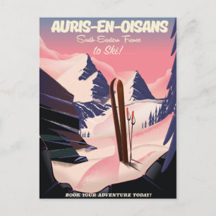 AURIS-EN-OISANS France ski poster Postcard
