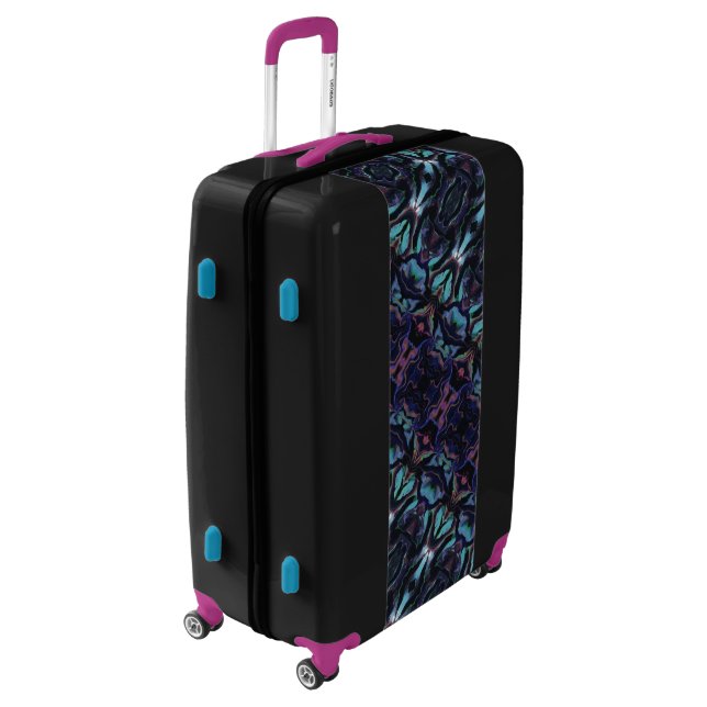 Aurora Acrylic Pour Inspired Luggage (Rotated Left)