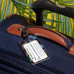 Aurora Acrylic Pour Inspired Luggage Tag