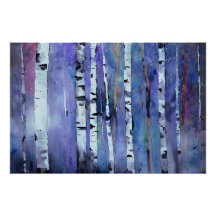 Aurora Among the Birch