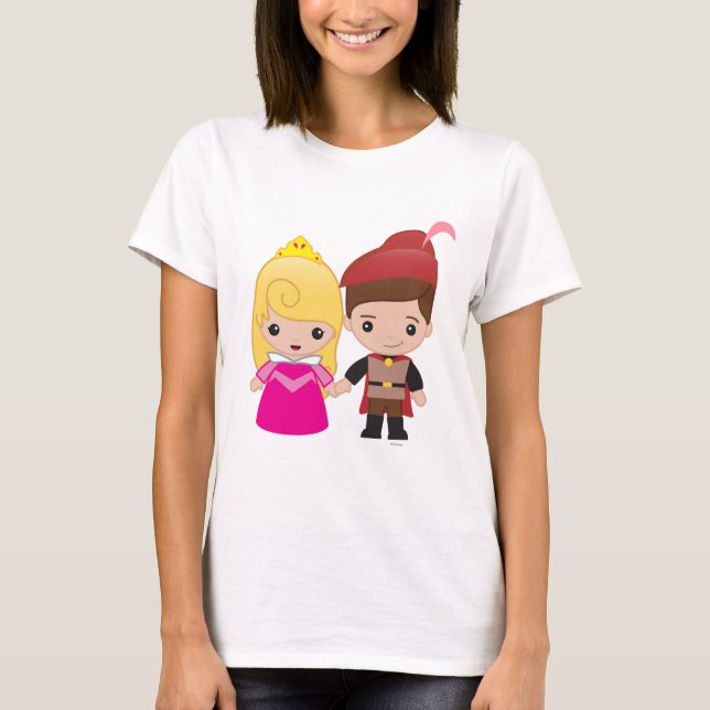 Aurora and Prince Philip Emoji 2 T-Shirt (Front)