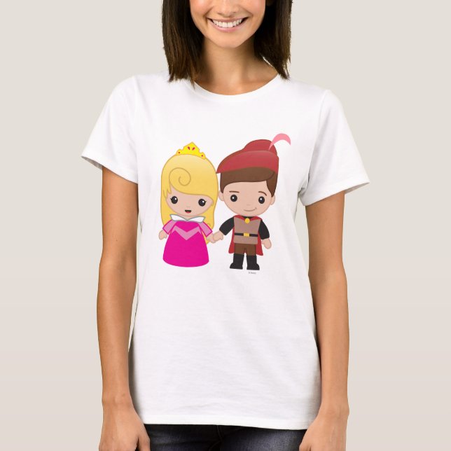 Aurora and Prince Philip Emoji 2 T-Shirt (Front)