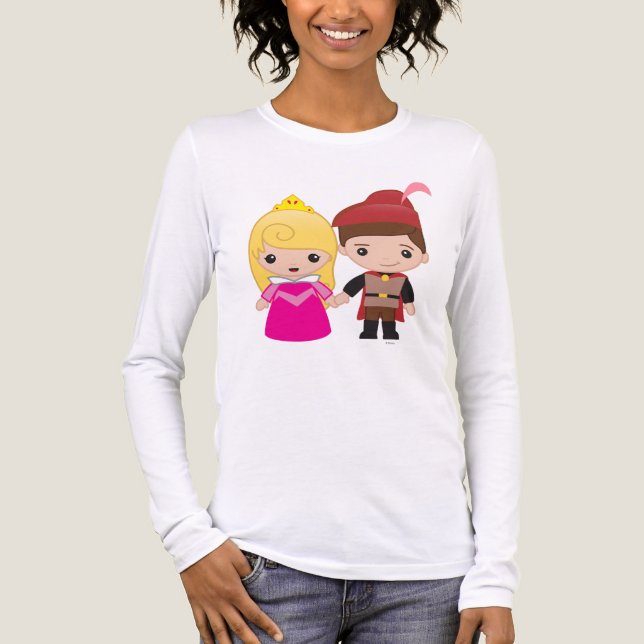 Aurora and Prince Philip Emoji 2 Tri-Blend Shirt (Front)