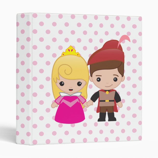 Aurora and Prince Philip Emoji 3 Ring Binder (Front/Spine)