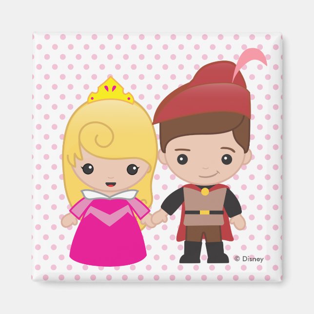 Aurora and Prince Philip Emoji Magnet (Front)