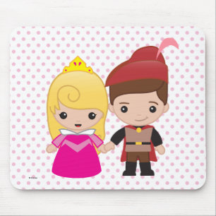 Aurora and Prince Philip Emoji Mouse Pad