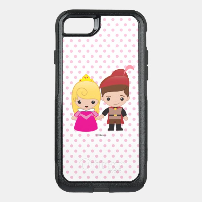 Aurora and Prince Philip Emoji Otterbox iPhone Case (Back)