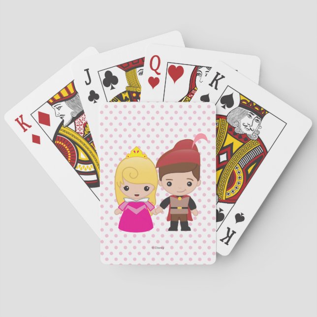 Aurora and Prince Philip Emoji Playing Cards (Back)