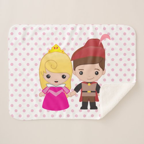 Aurora and Prince Philip Emoji Sherpa Blanket