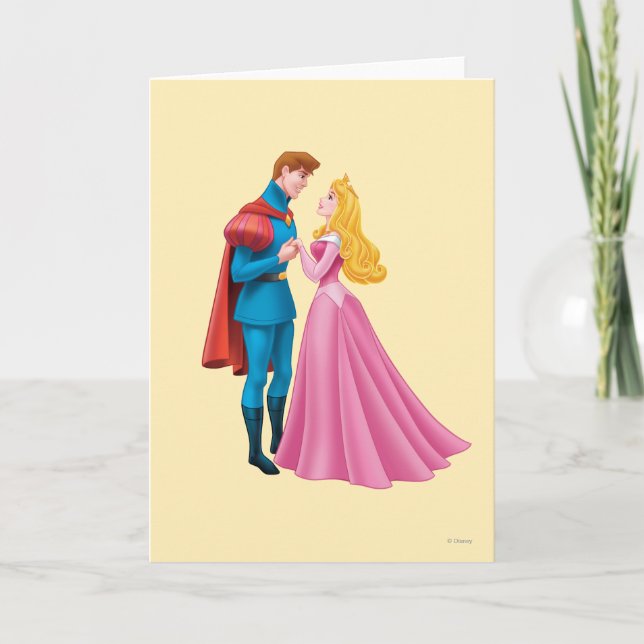 Aurora and Prince Phillip Holding Hands Card (Front)