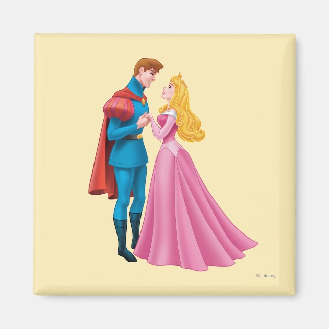 Aurora and Prince Phillip Holding Hands Magnet (Front)