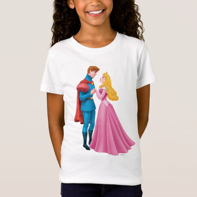 Aurora and Prince Phillip Holding Hands T-Shirt (Front)